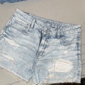 American Eagle Outfitters Women's Light Blue Denim Shorts